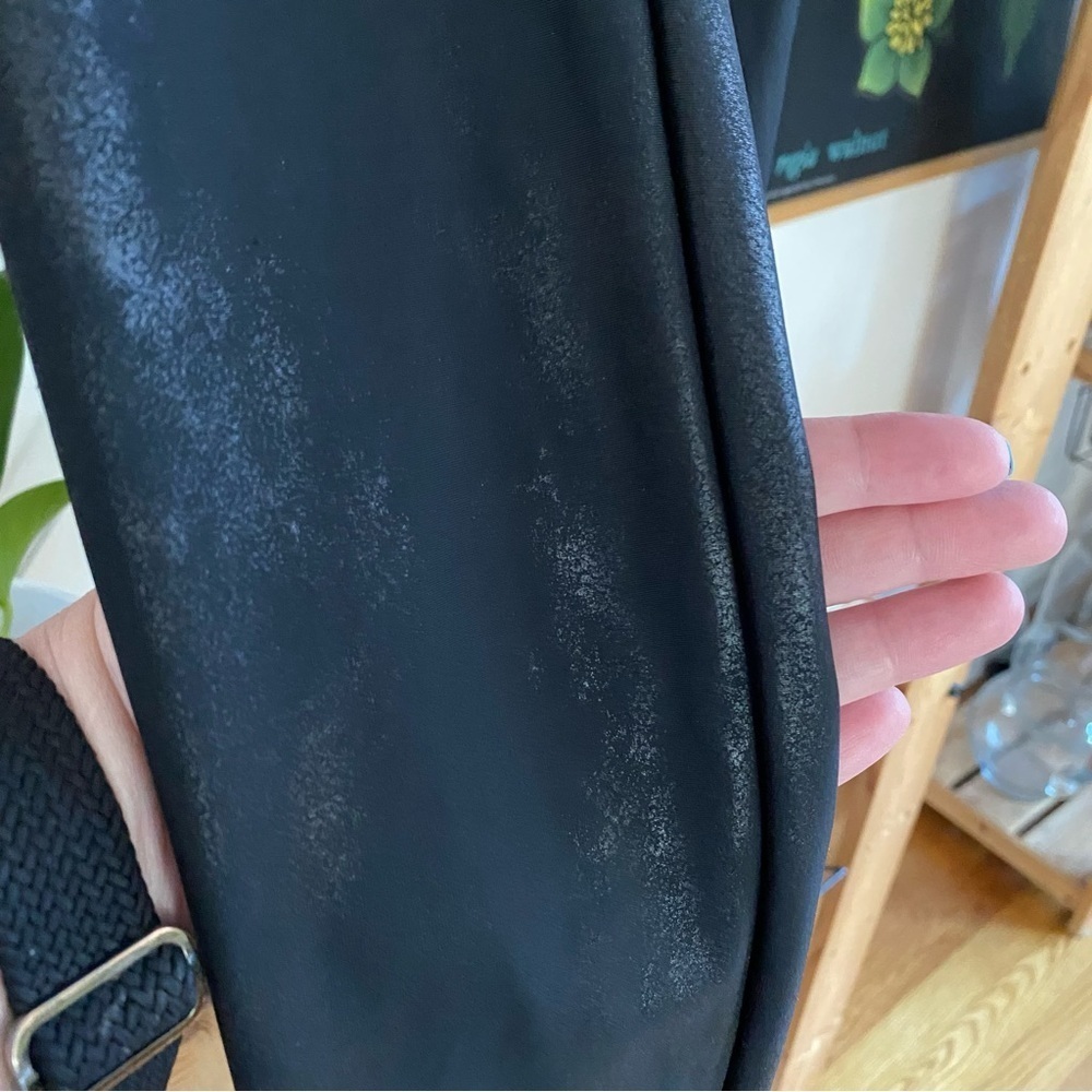 SPANX Black Faux Leather Leggings Pants - Picture 10 of 16